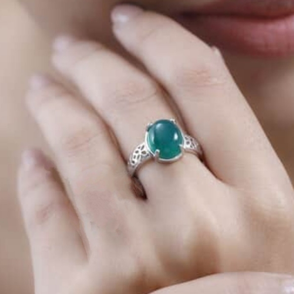 NEW Karis Green Onyx Ring Size 7 - Picture 9 of 11